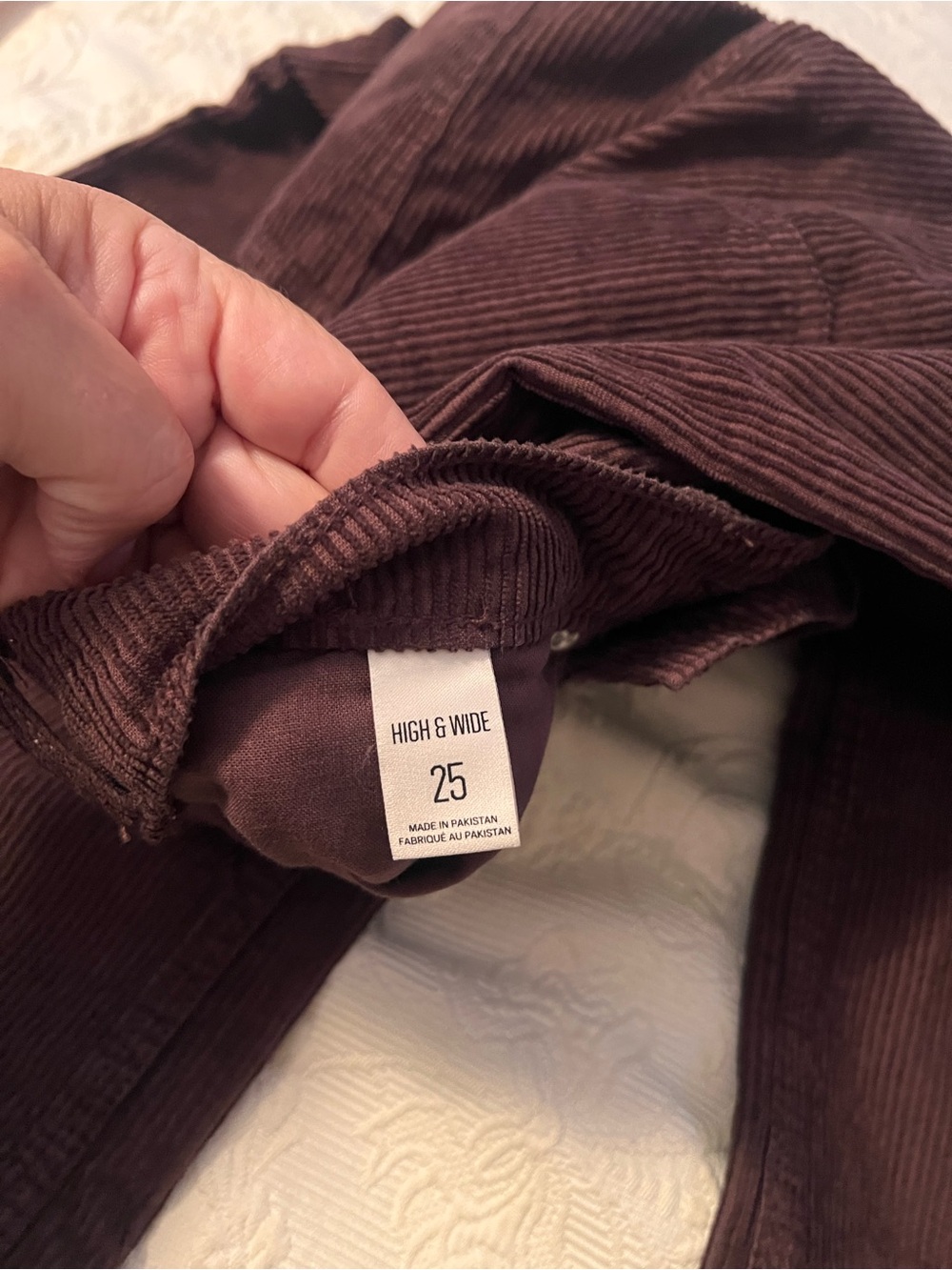BDG Wide Leg Corduroy Pants in Deep Burgundy/Brown - Picture 3 of 9